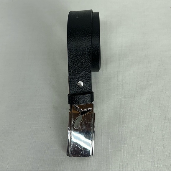 Puma Men’s size Large Black Leather Golf Belt - Picture 1 of 12
